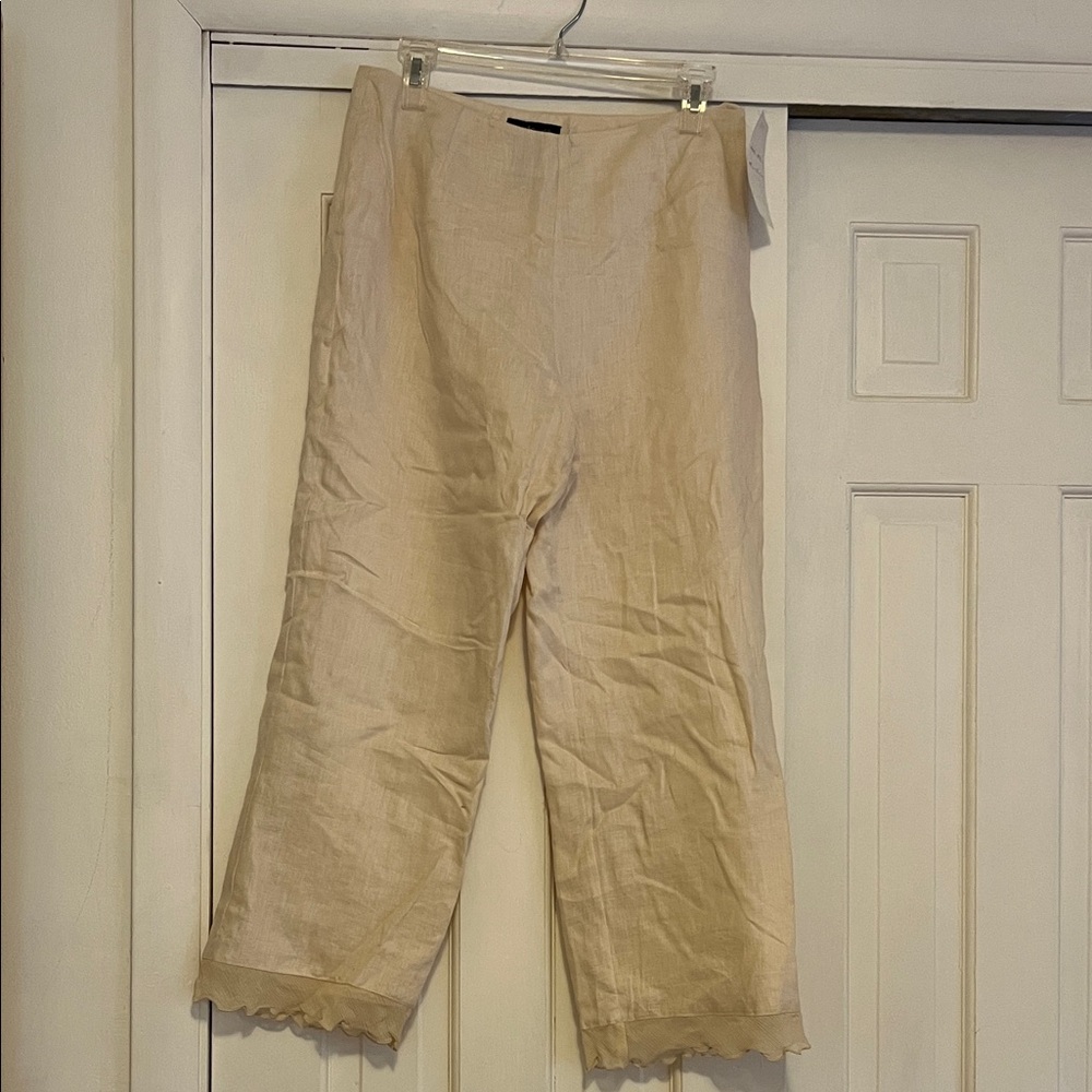 Vintage Will Smith Beige cropped Linen Pants